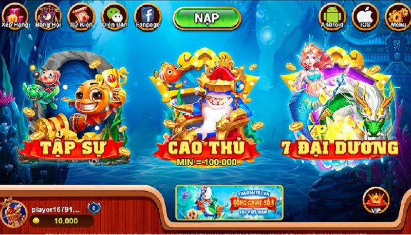 Bắn cá biển sâu - Tựa game mới Săn Cá Dưới Đại Dương Thẳm